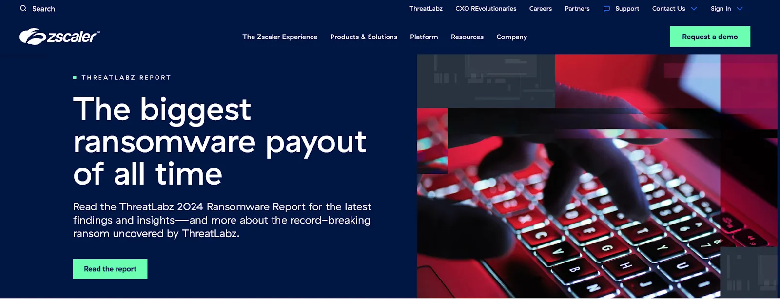 This shows the home page of Zscaler
