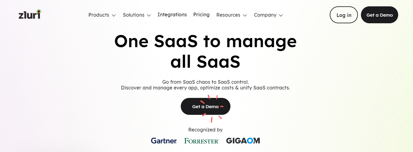 Zluri's SaaS management 