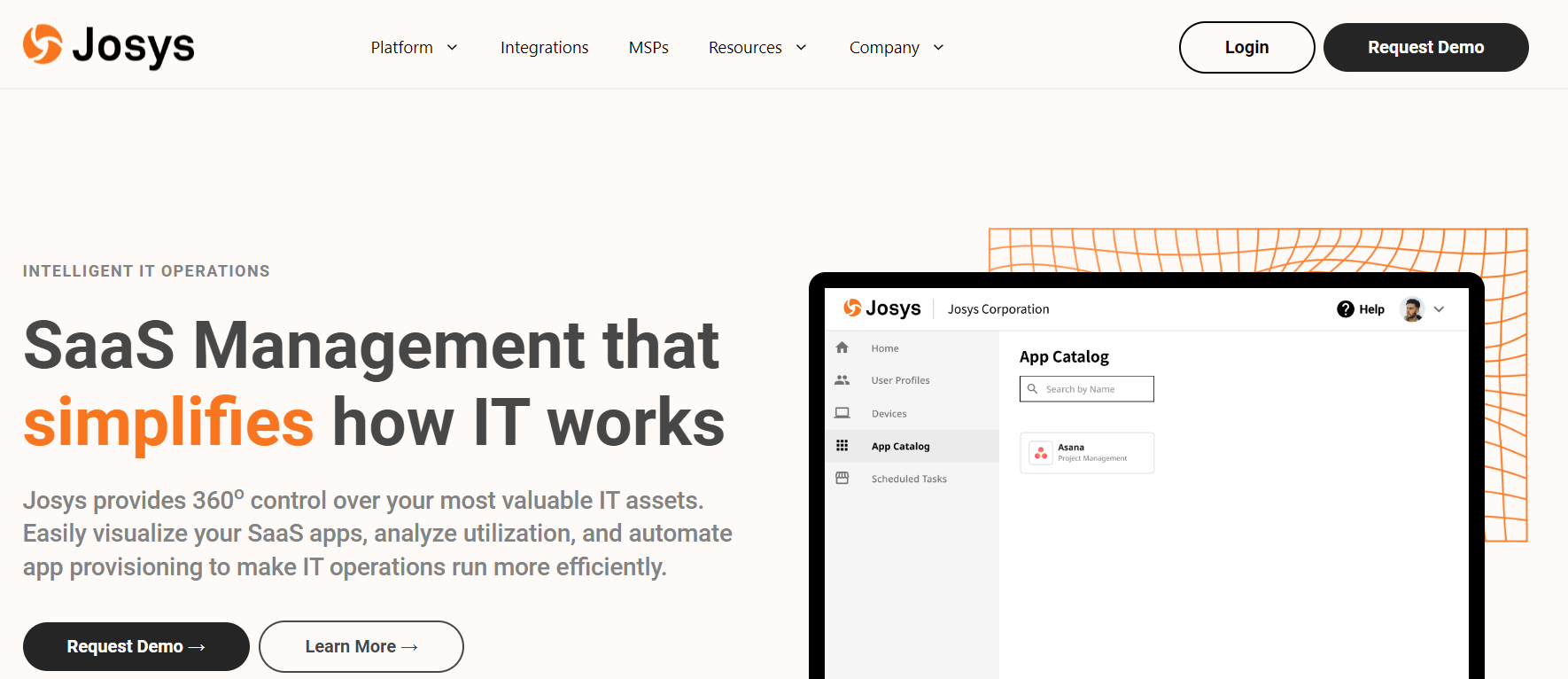 Josys' SaaS management