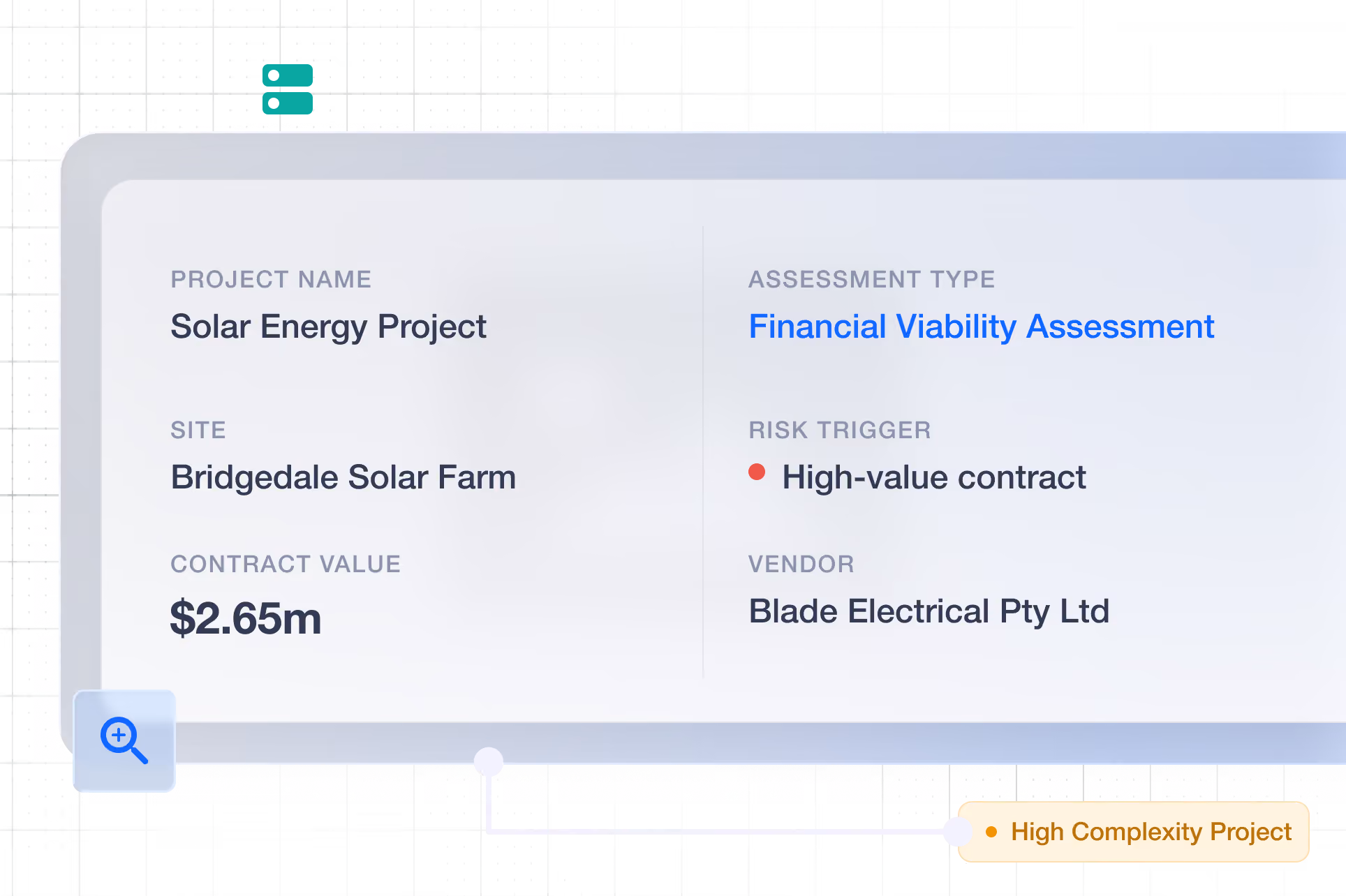 Fiable Financial Viability Report marked ready, with a blue button labeled Download Report and a PDF icon.