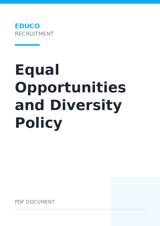 Educo Recruitment Equal Opportunities and Diversity Policy