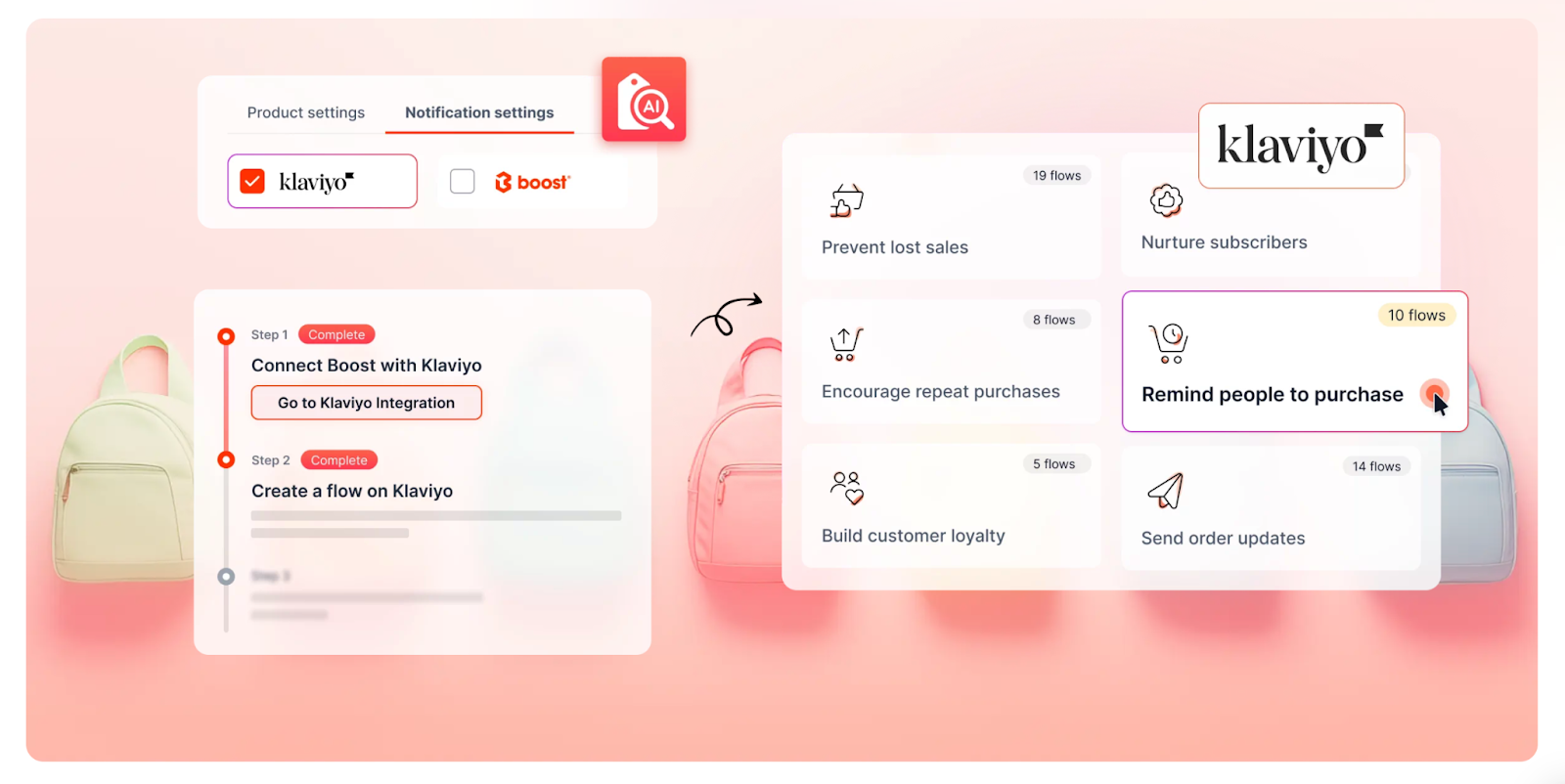 back in stock reminder with boost and klaviyo integration