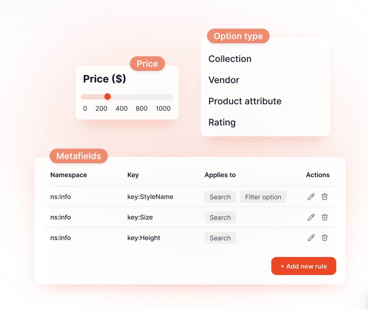 advanced filtering with boost commerce