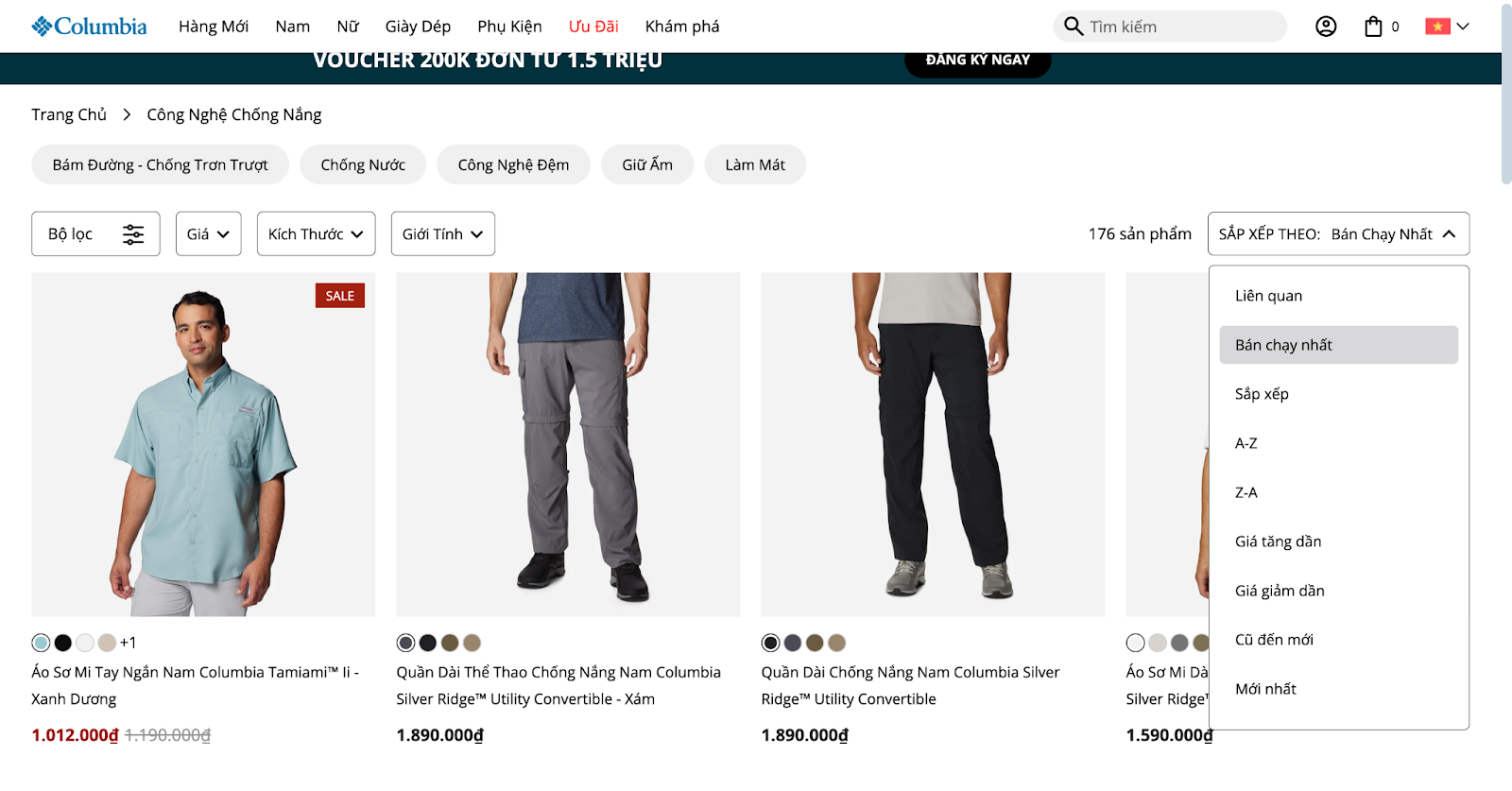 various sorting options boost commerce