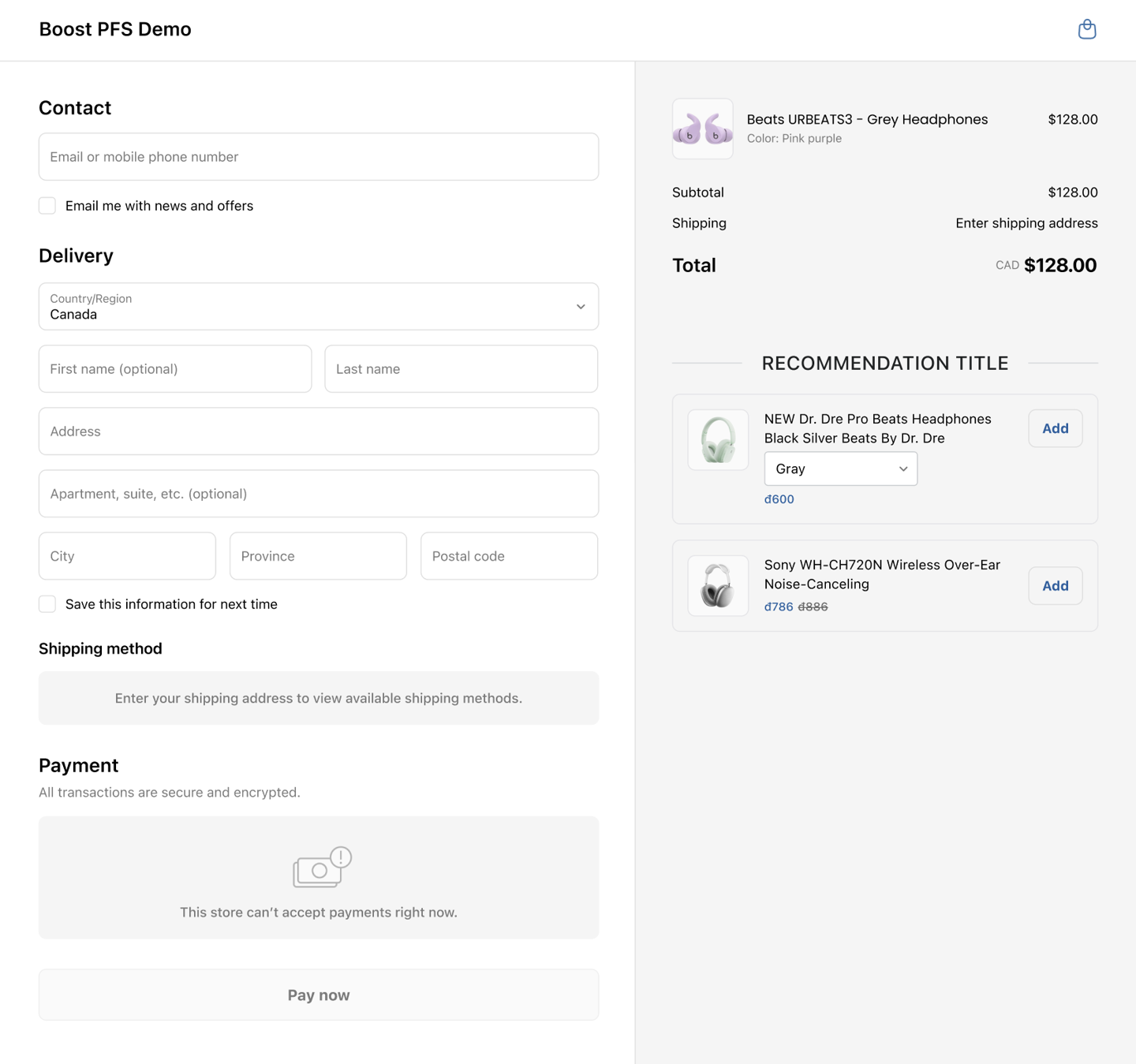 recommendation at checkout with boost commerce