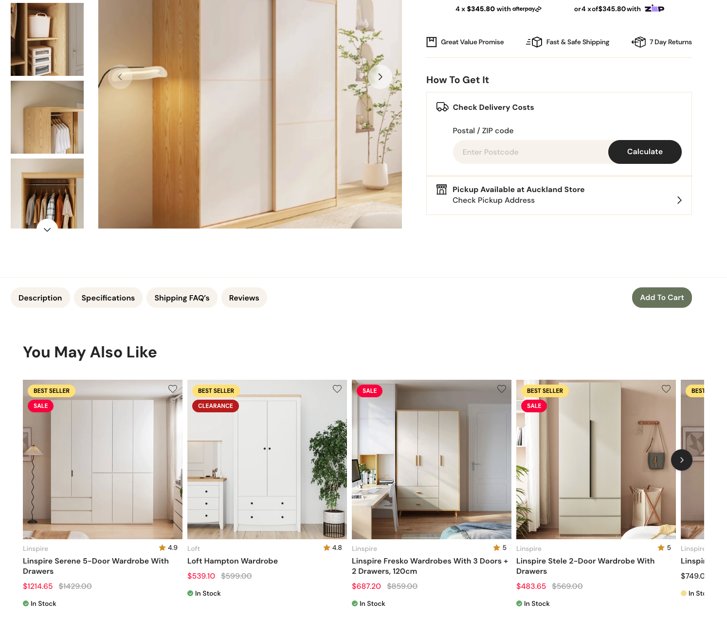 upsell recommendation widgets on product pages