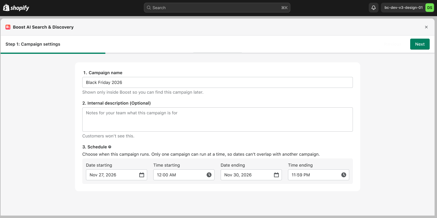 create a schedule for predictive bundle boost commerce
