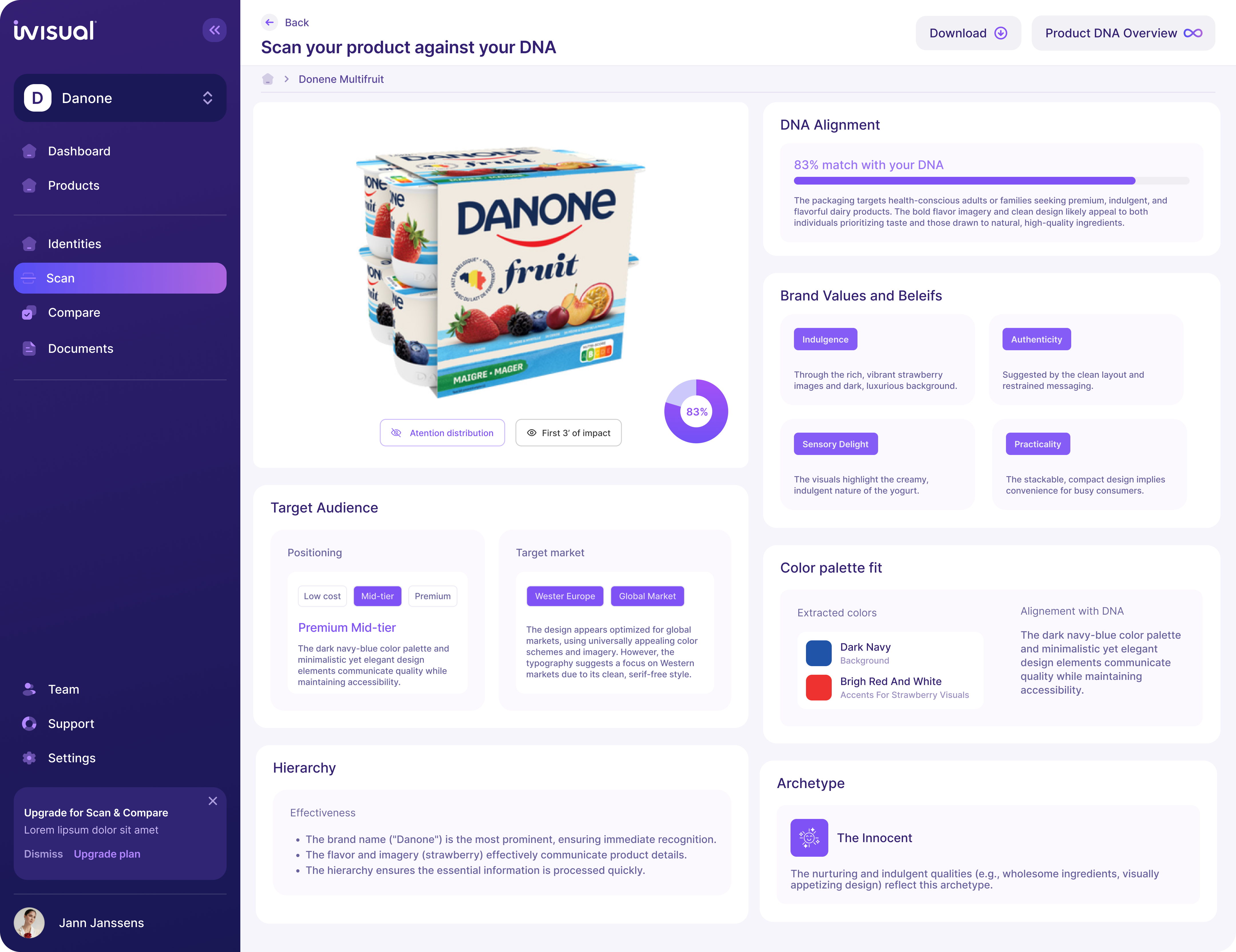 A quick look inside iVisual with an example of Danone fruit