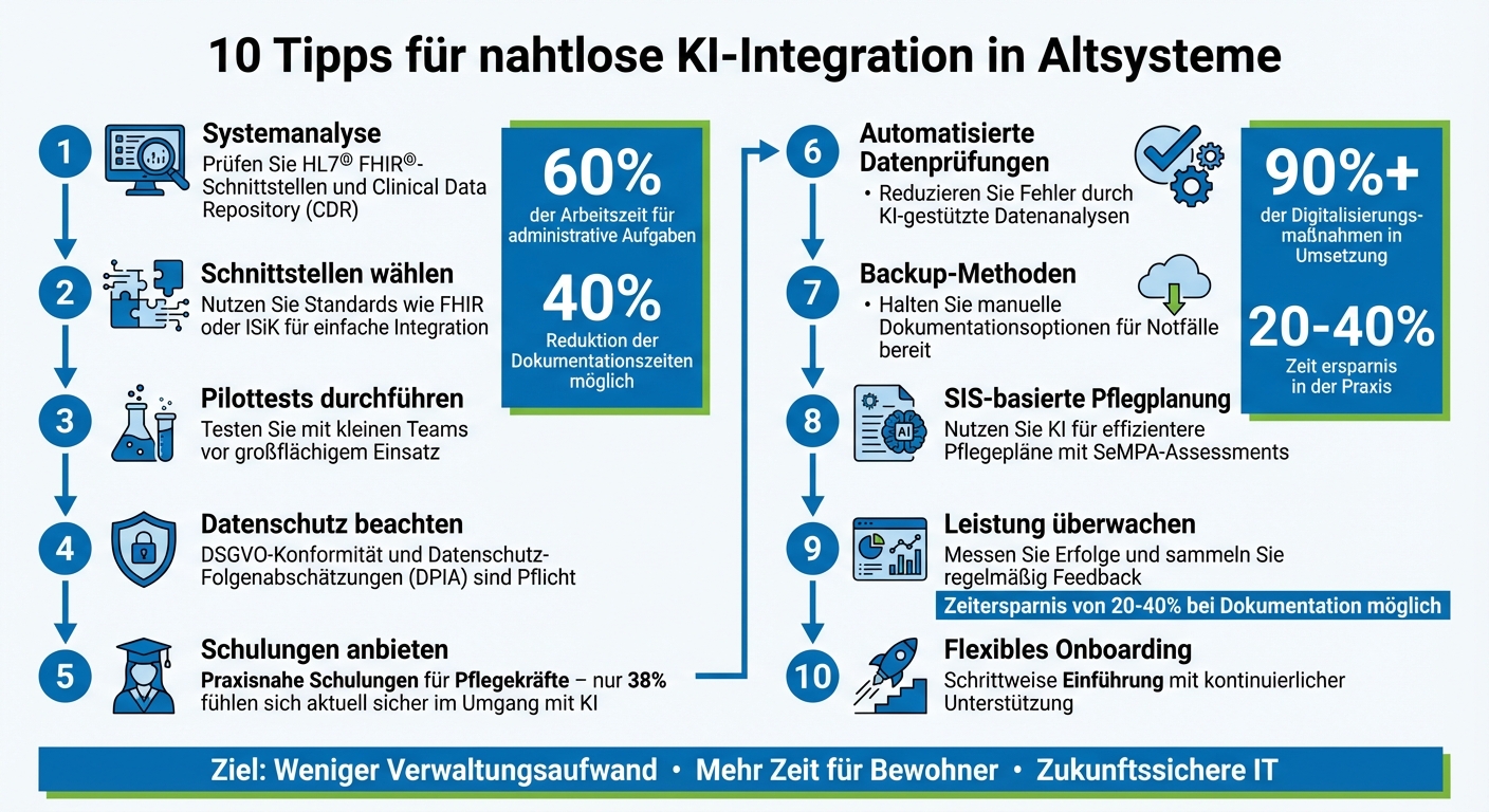 10 Schritte zur erfolgreichen KI-Integration in Pflegeheimen