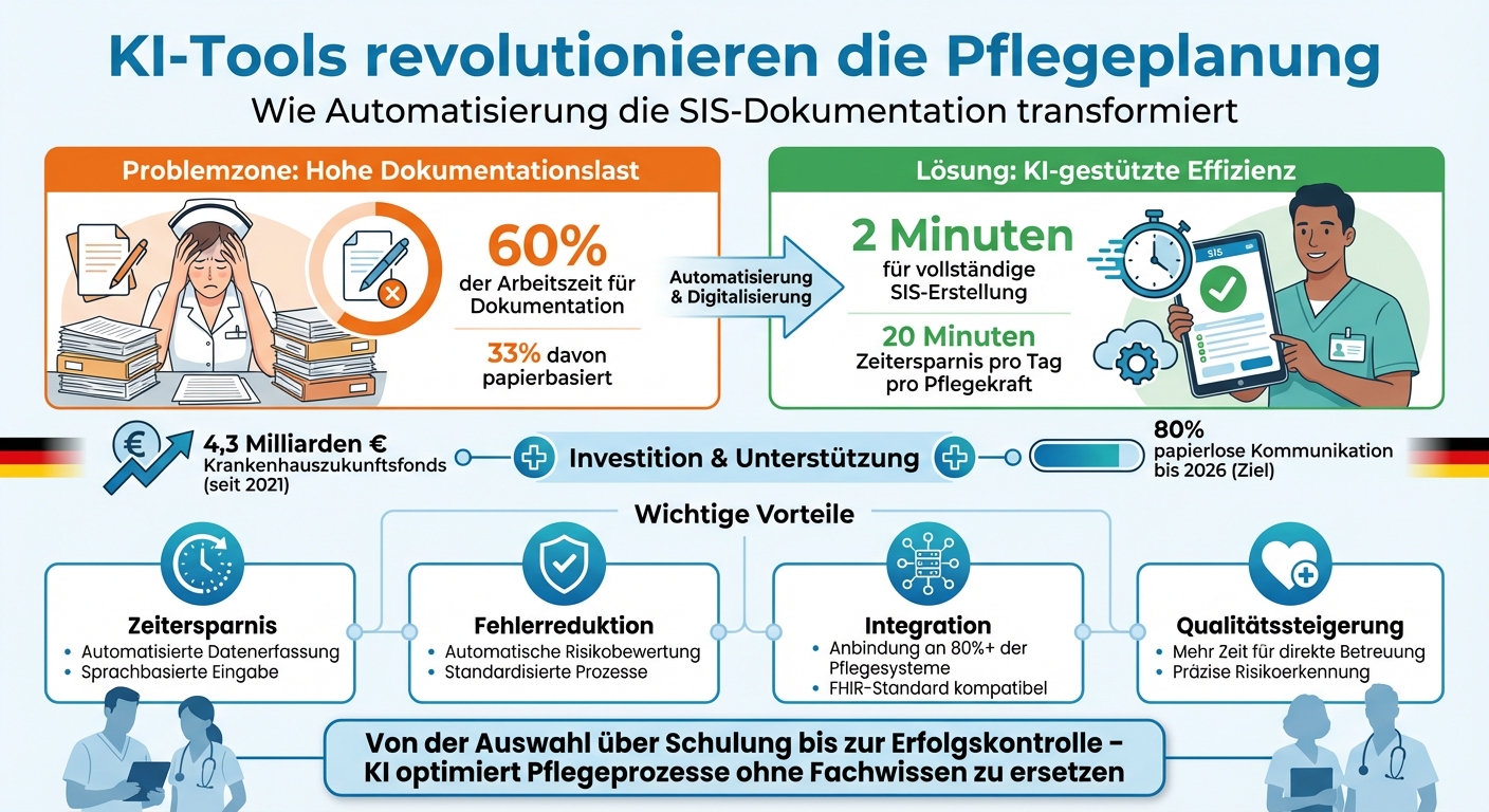 KI-Tools in der Pflegeplanung: Zeitersparnis und Effizienzsteigerung durch Automatisierung