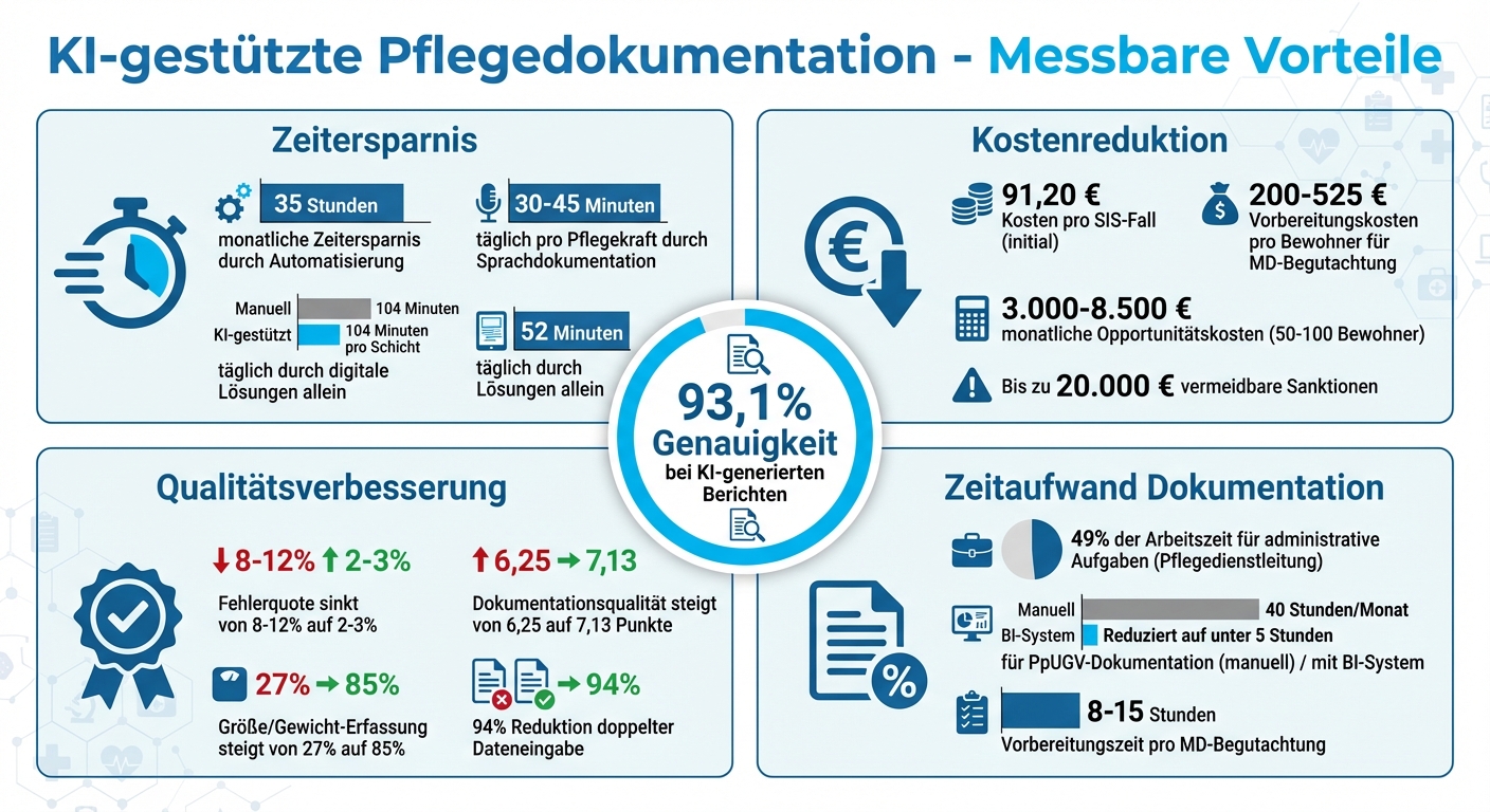 KI-gestützte Pflegedokumentation: Zeitersparnis und Kostenreduktion bei MD-Prüfungen
