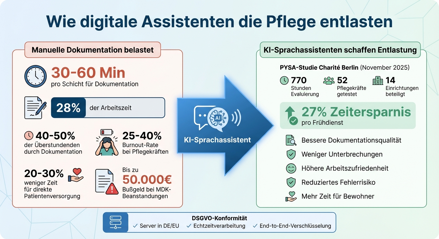 Zeitersparnis durch KI-Sprachassistenten in der Pflege: Fakten und Zahlen