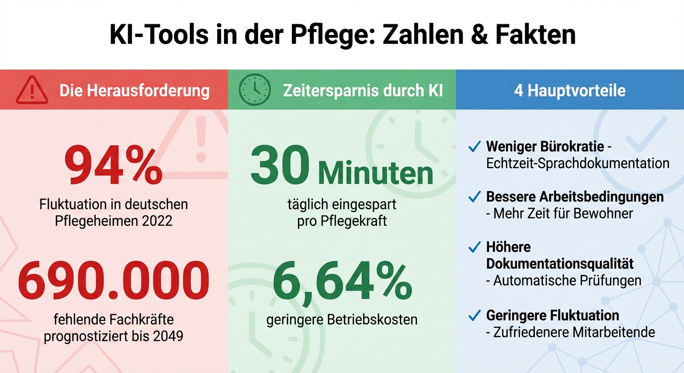 KI-Dokumentationstools in der Pflege: Zeitersparnis, Fluktuation und Vorteile im Überblick
