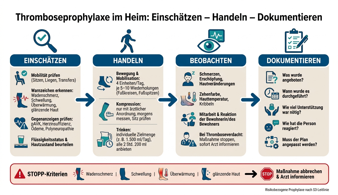 Thromboseprophylaxe im Heim: Einschätzen – Handeln – Dokumentieren