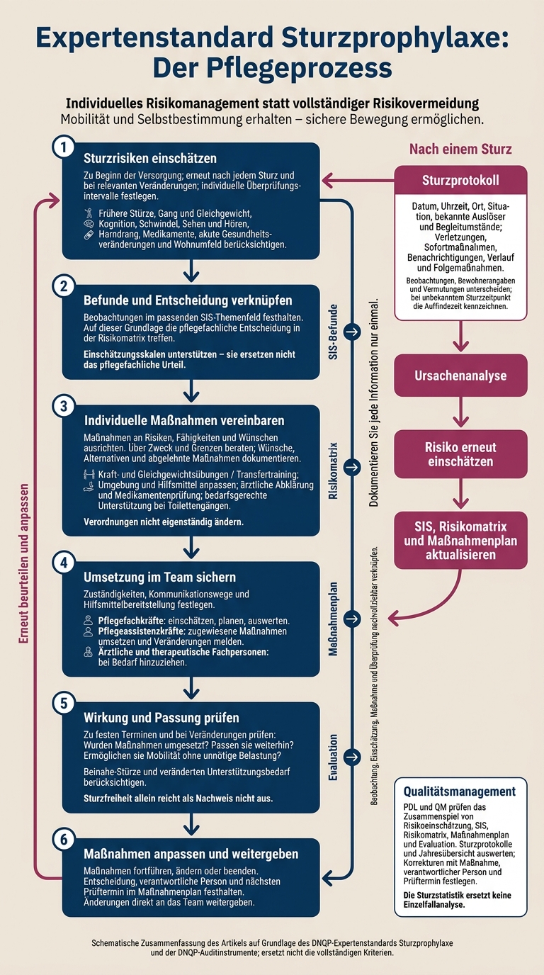 Expertenstandard Sturzprophylaxe: Der Pflegeprozess