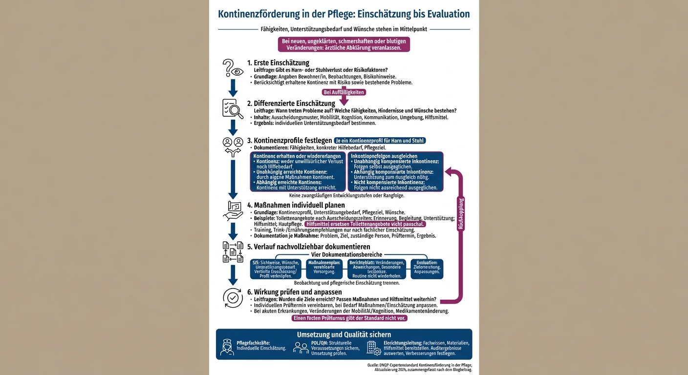 Kontinenzförderung in der Pflege: Einschätzung bis Evaluation