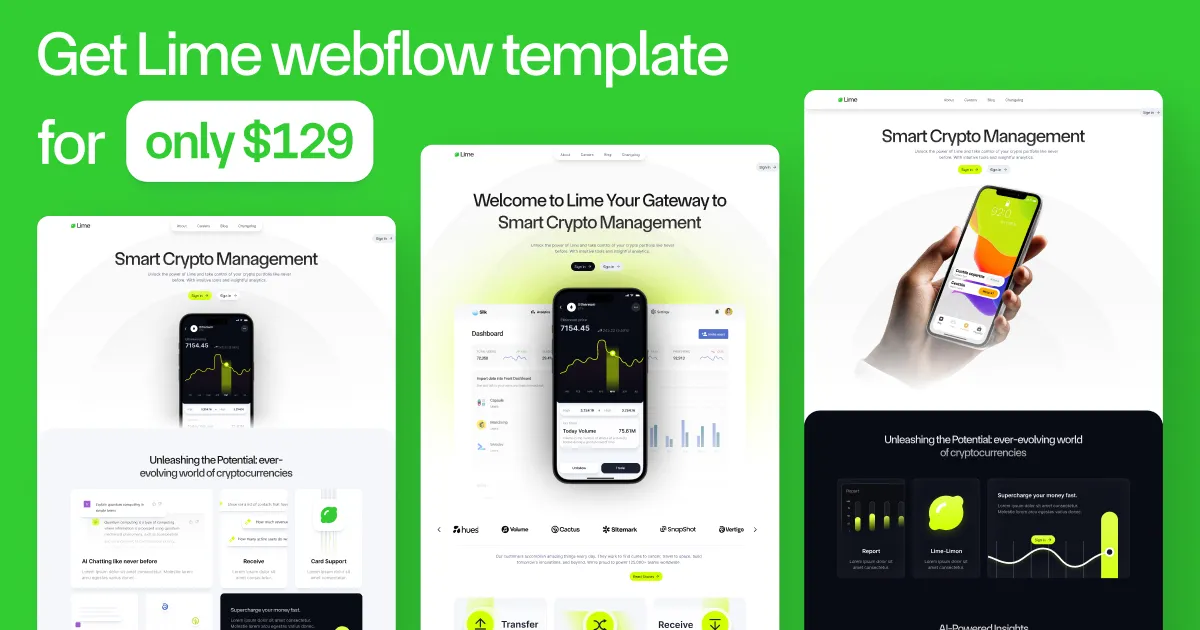 Pricing - Lime - Webflow Ecommerce website template