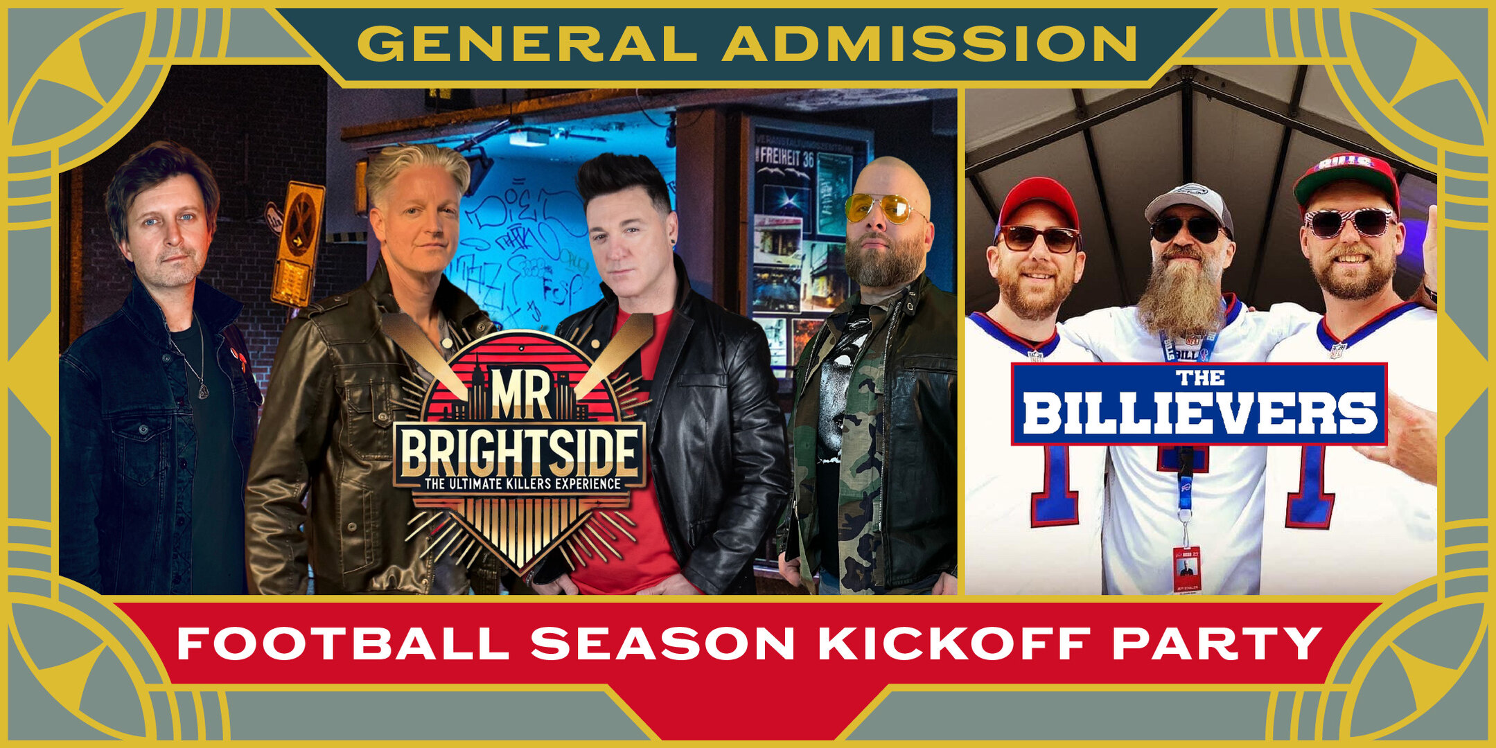 Football Season Kickoff Party featuring Mr. Brightside: A Tribute to The Killers w/ The Billievers
