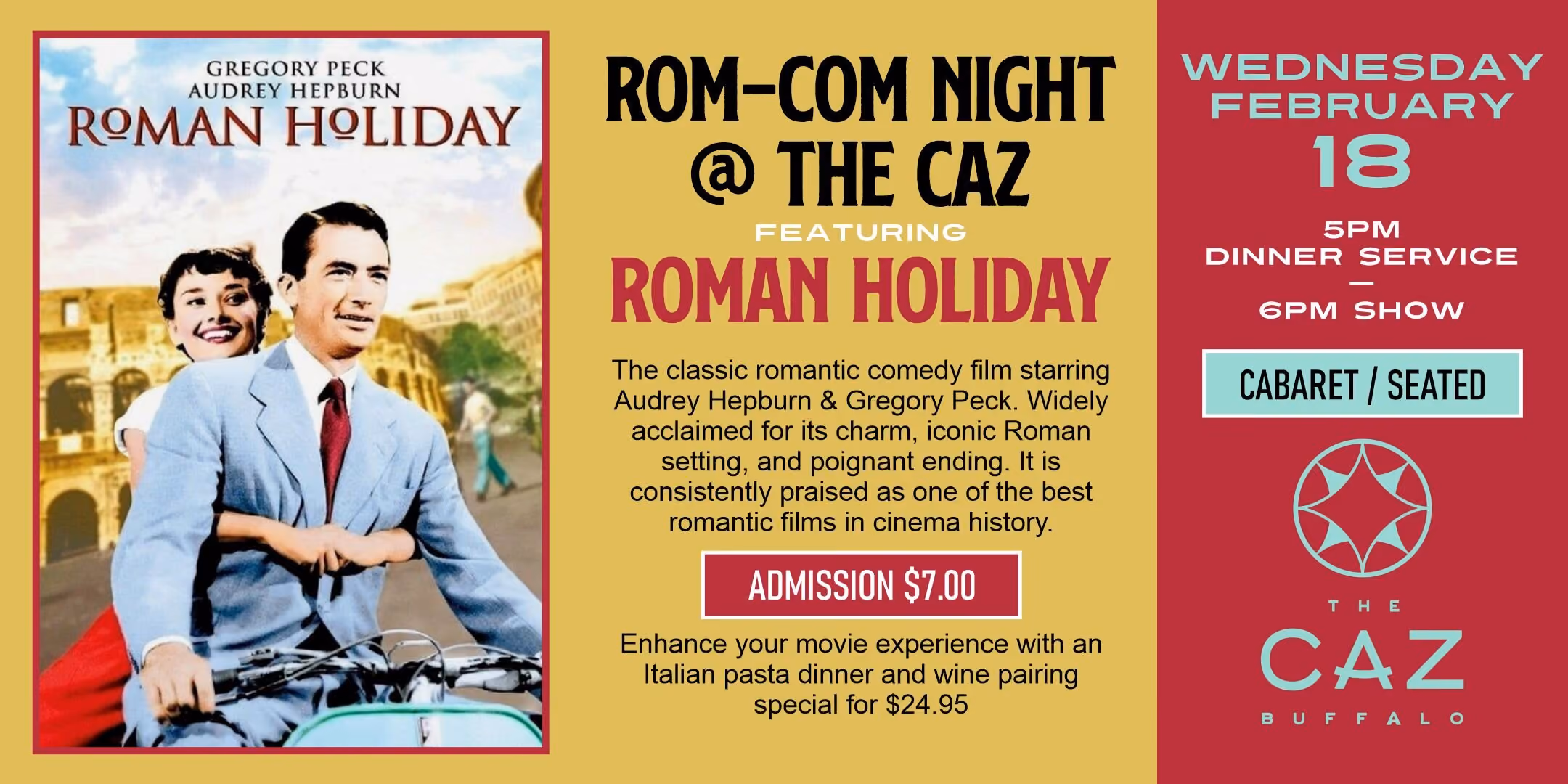 ROM-COM Movie Night - Featuring ROMAN HOLIDAY