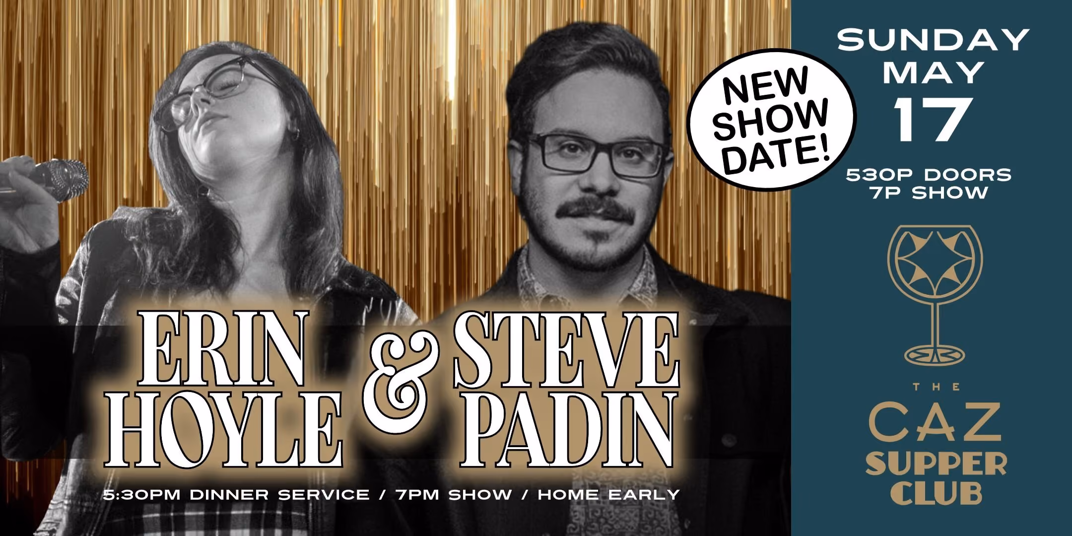 Erin Hoyle & Steve Padin - The Caz Supper Club (New Show Date)