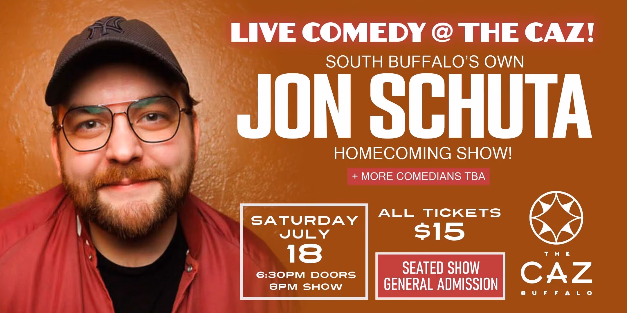 Comedy @ The Caz: John Schuta + More!