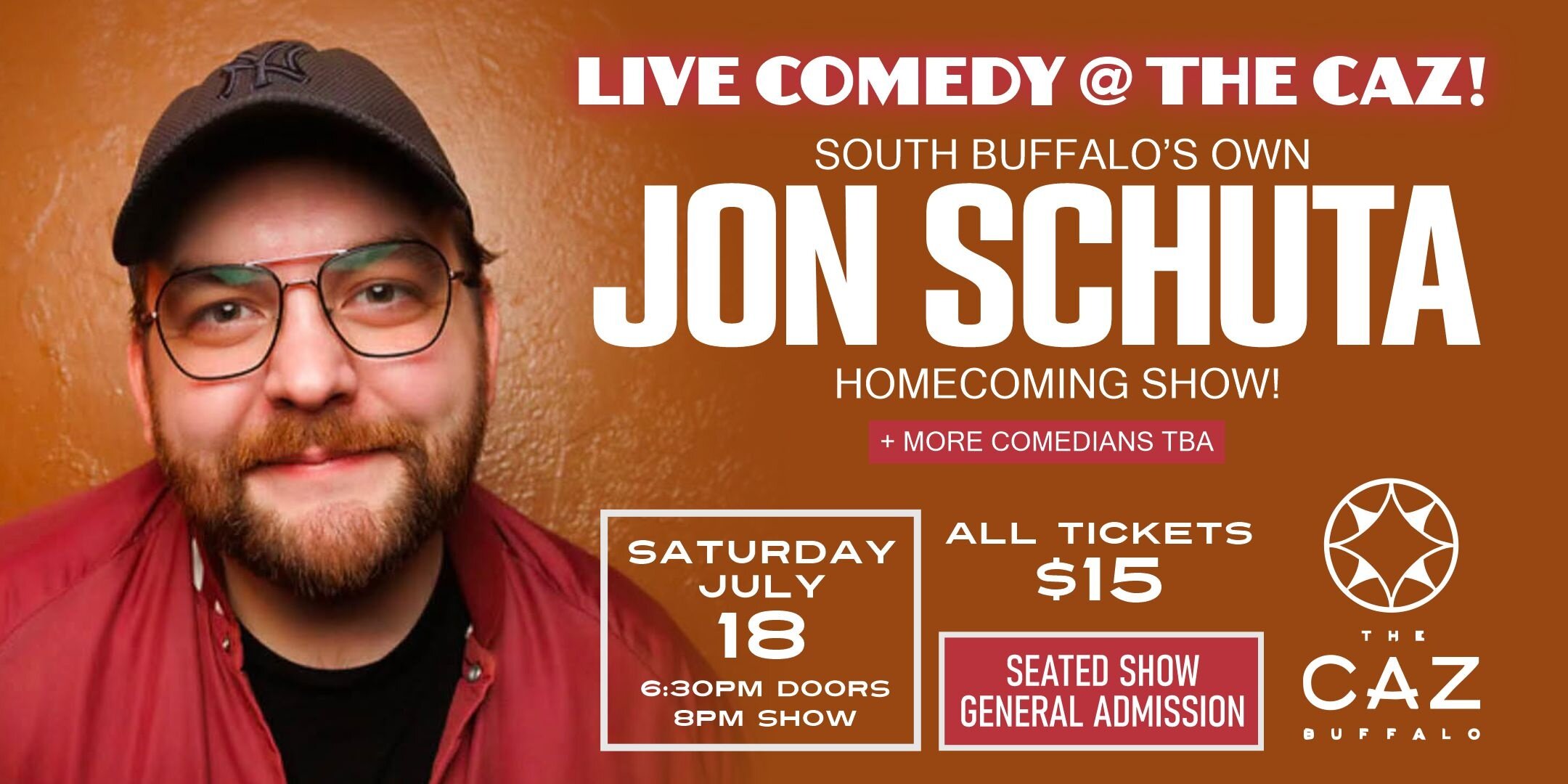 Comedy @ The Caz: John Schuta + More!