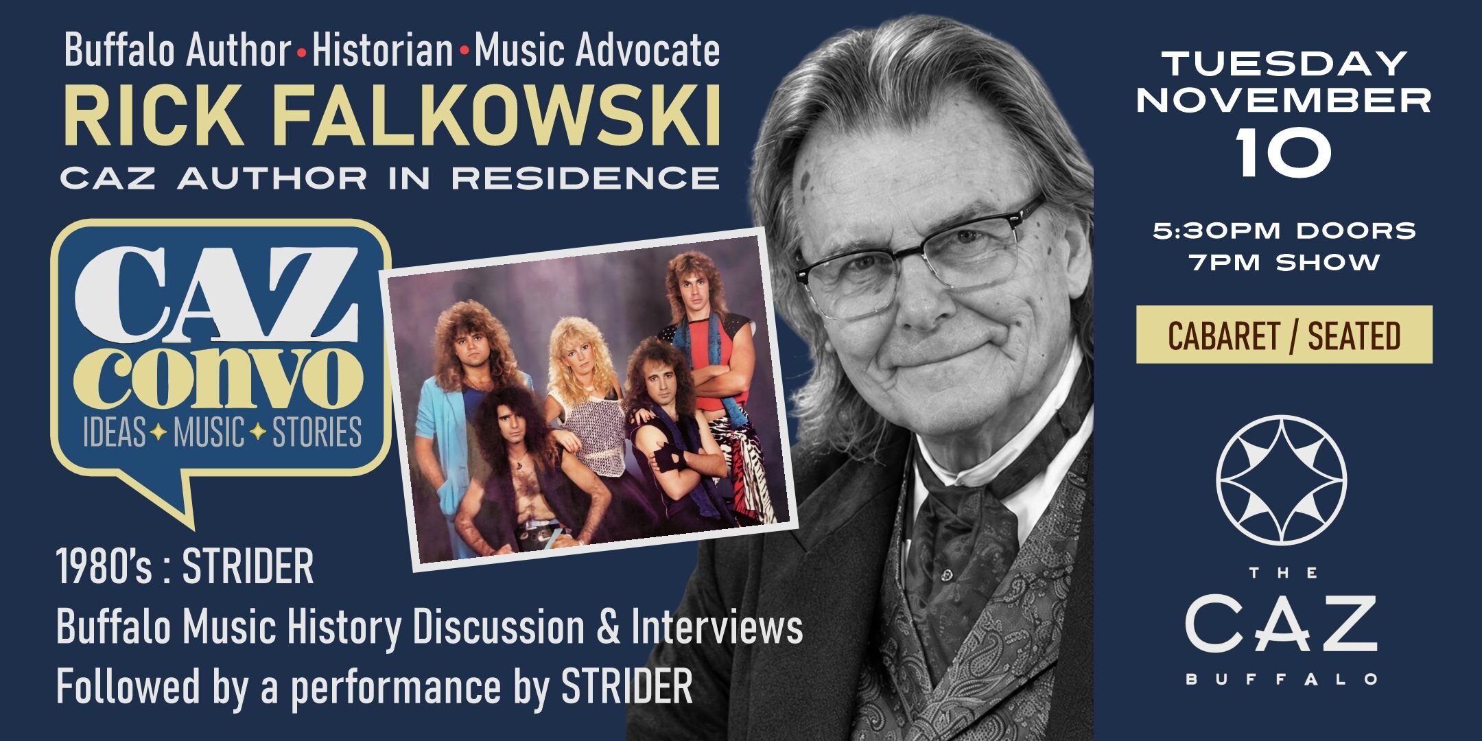 CAZ CONVO - Rick Falkowski: Buffalo Music History - The 1980s  ft. Strider