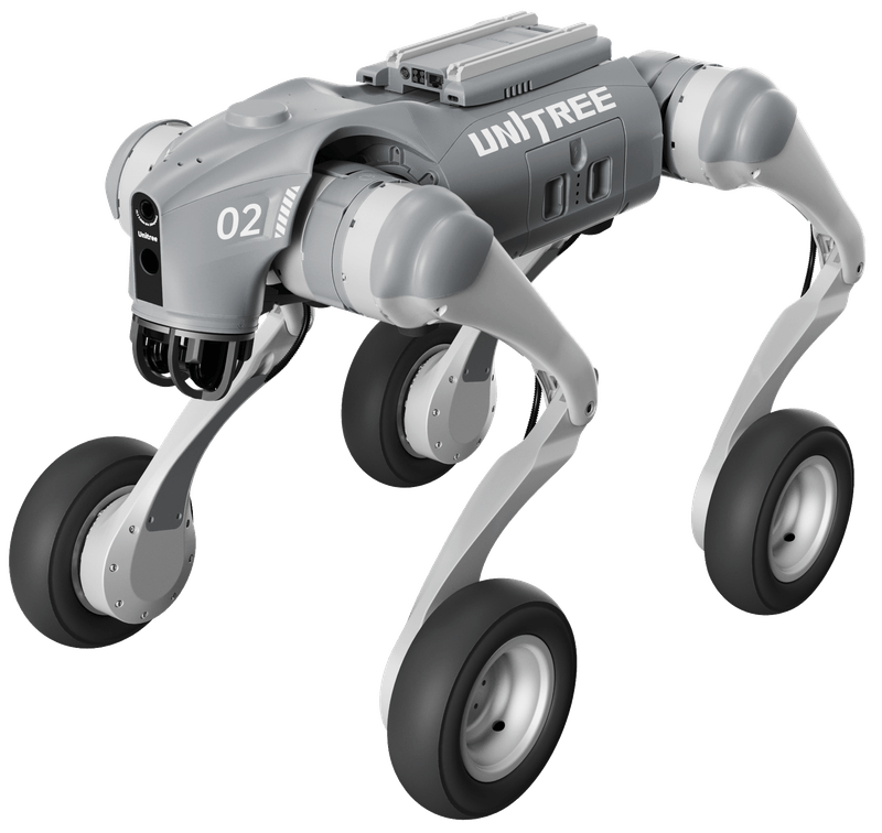 Unitree Go2-W wheeled-leg hybrid quadruped robot