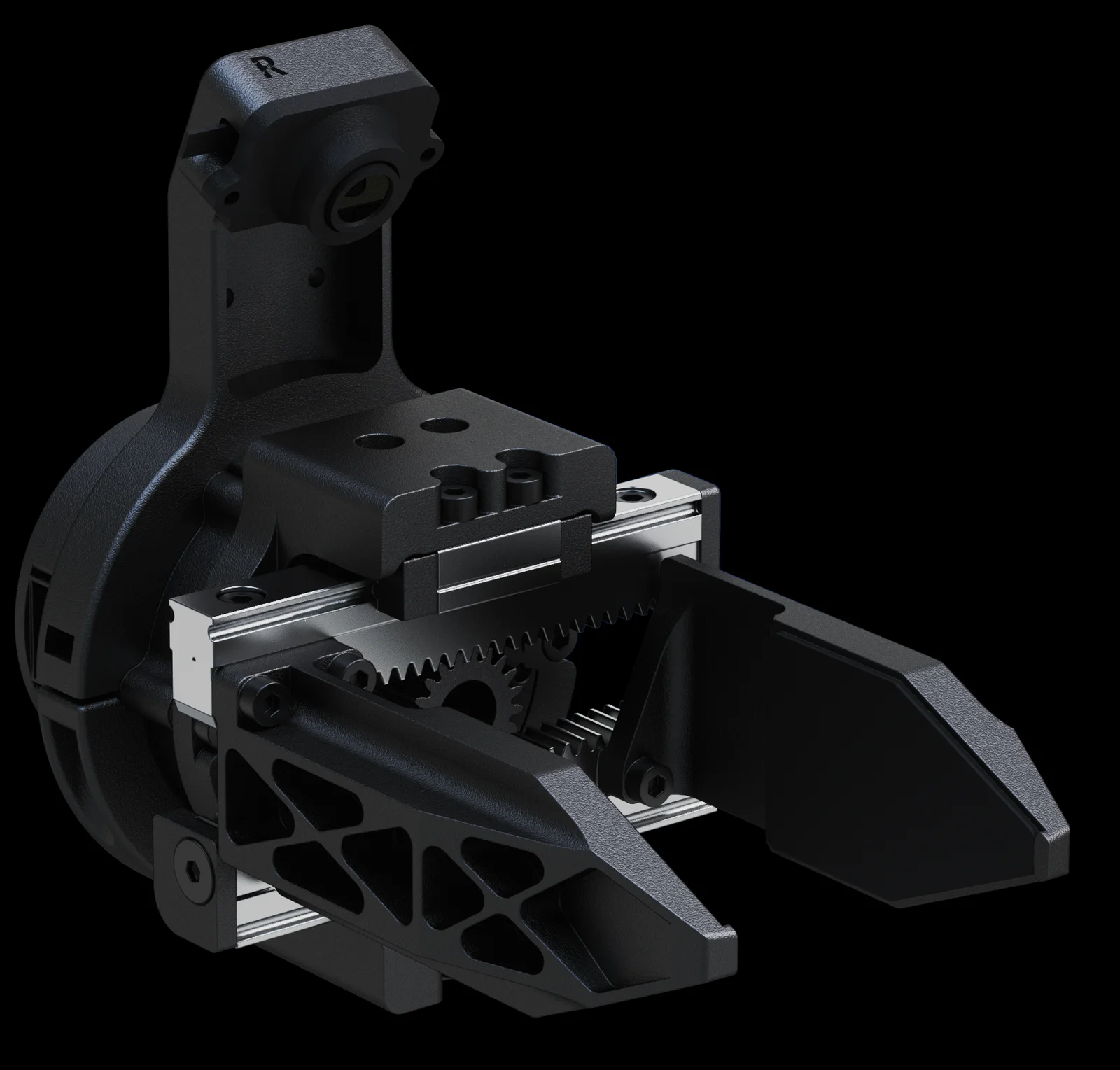 Dex1-1 parallel gripper with camera mount on Unitree R1-A robot arm for pick-and-place data collection