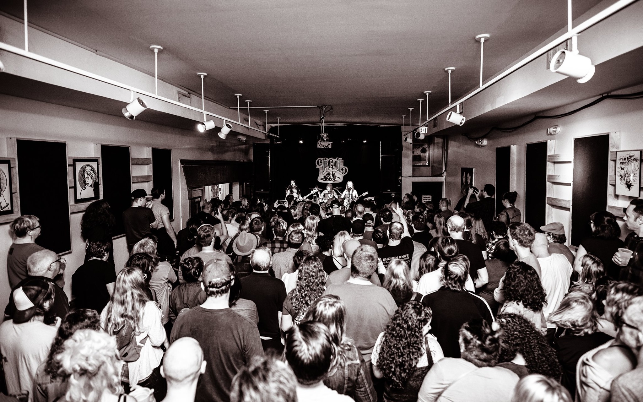 A packed crowd watching Shonen Knife at The Camel