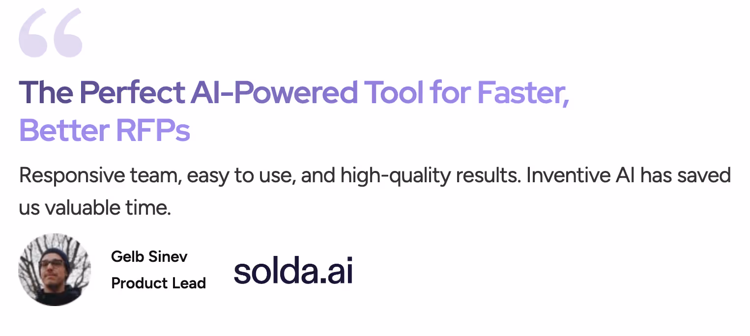 The Perfect AI powered tool for faster, better RFPs