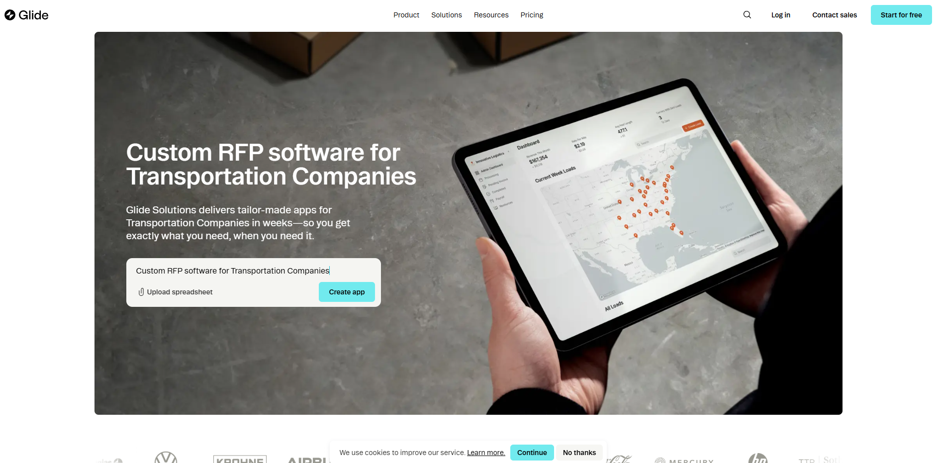 Glide RFP Software for Transportation Companies