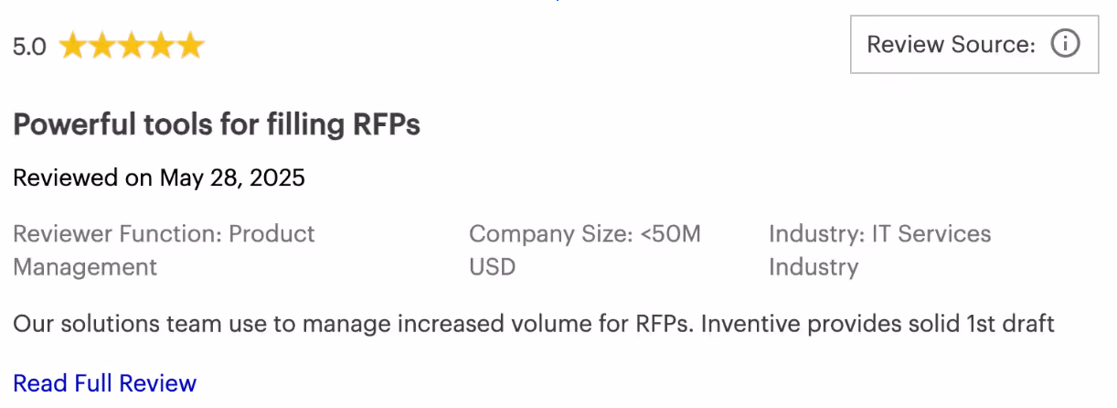 Here's what Inventive AI's customers have to say about the platform: