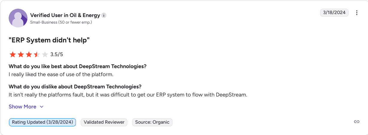 ERP system