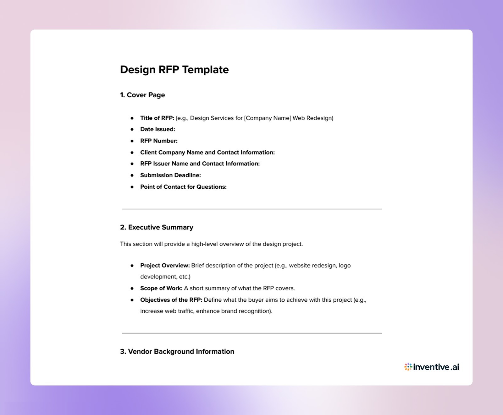 Building a Design RFP Template that Drives Quality Proposals