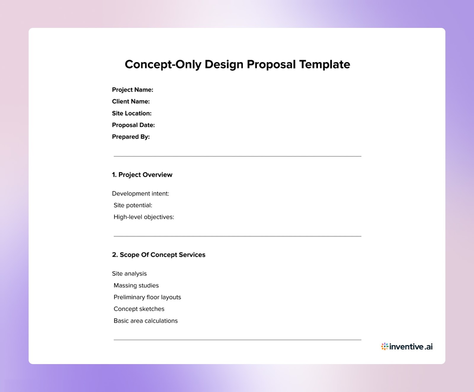 Concept-Only Design Proposal Template