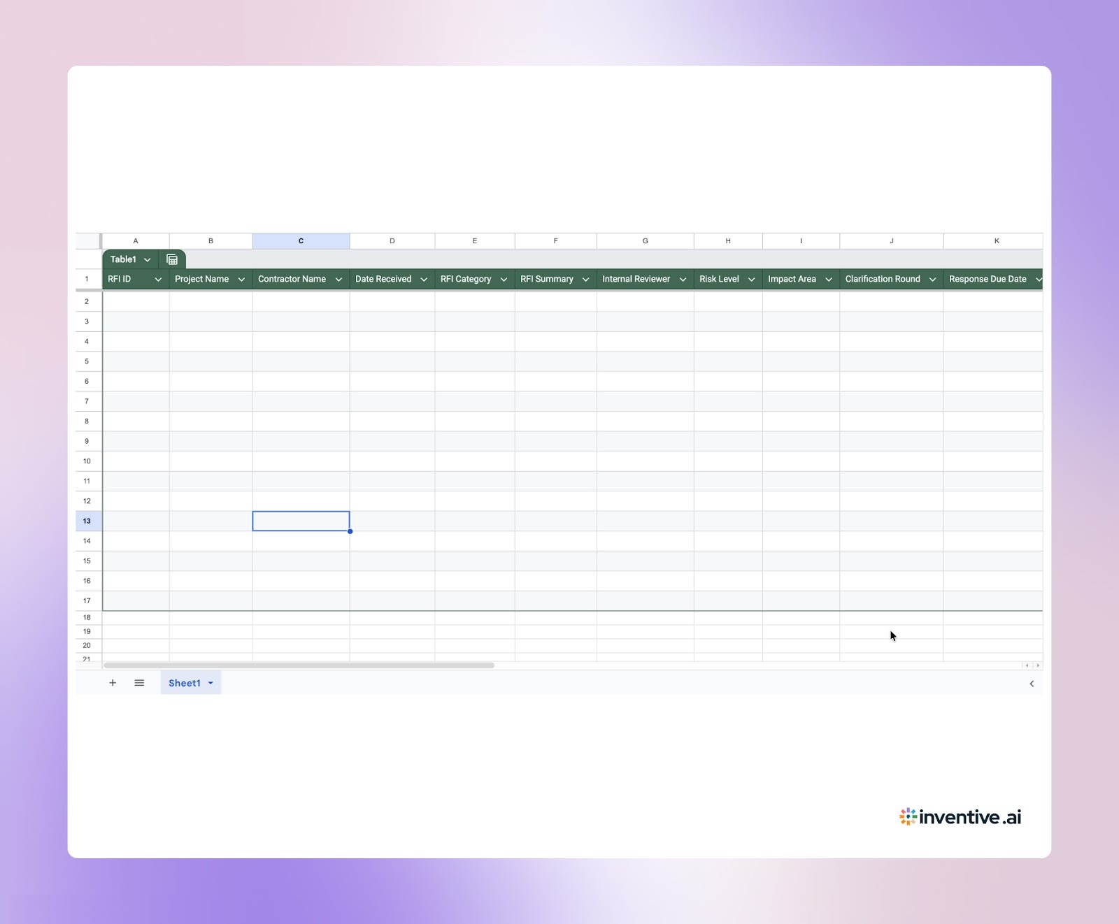 Strengthen Project Oversight Using An RFI Log Template