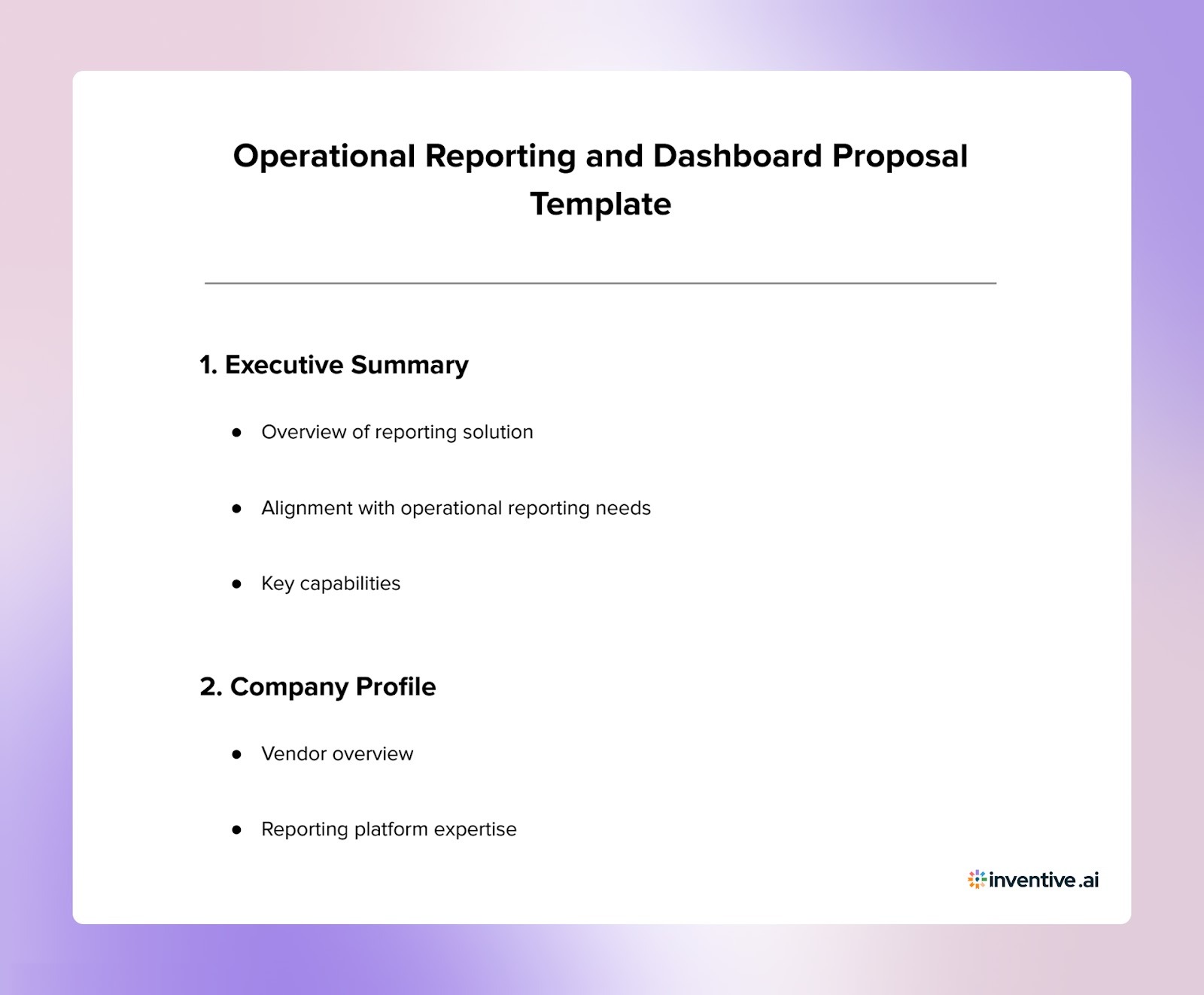 Operational Reporting and Dashboard Proposal
