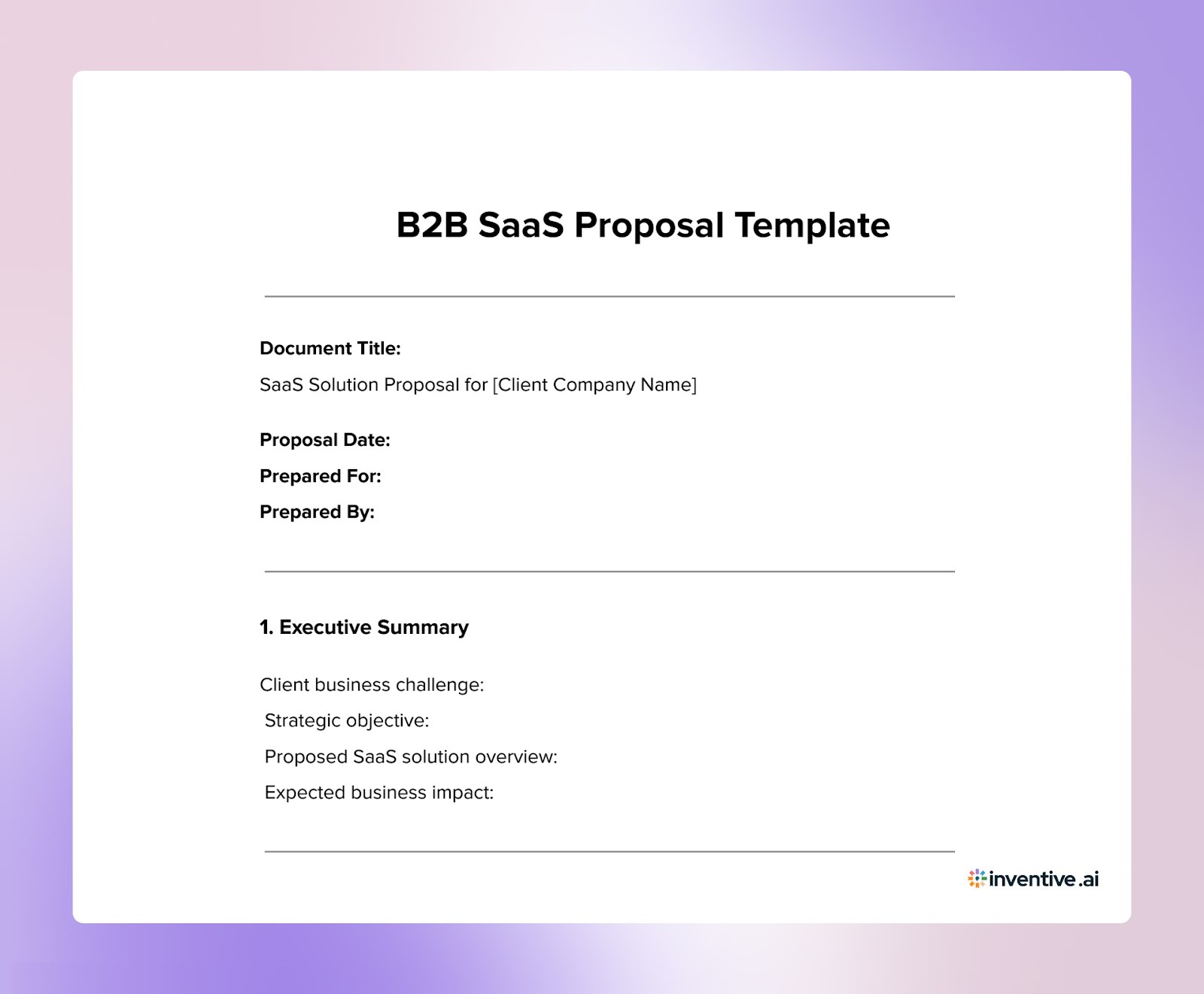 B2B SaaS Proposal Template