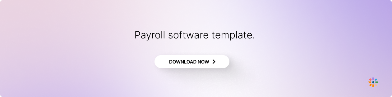 The payroll software template. 