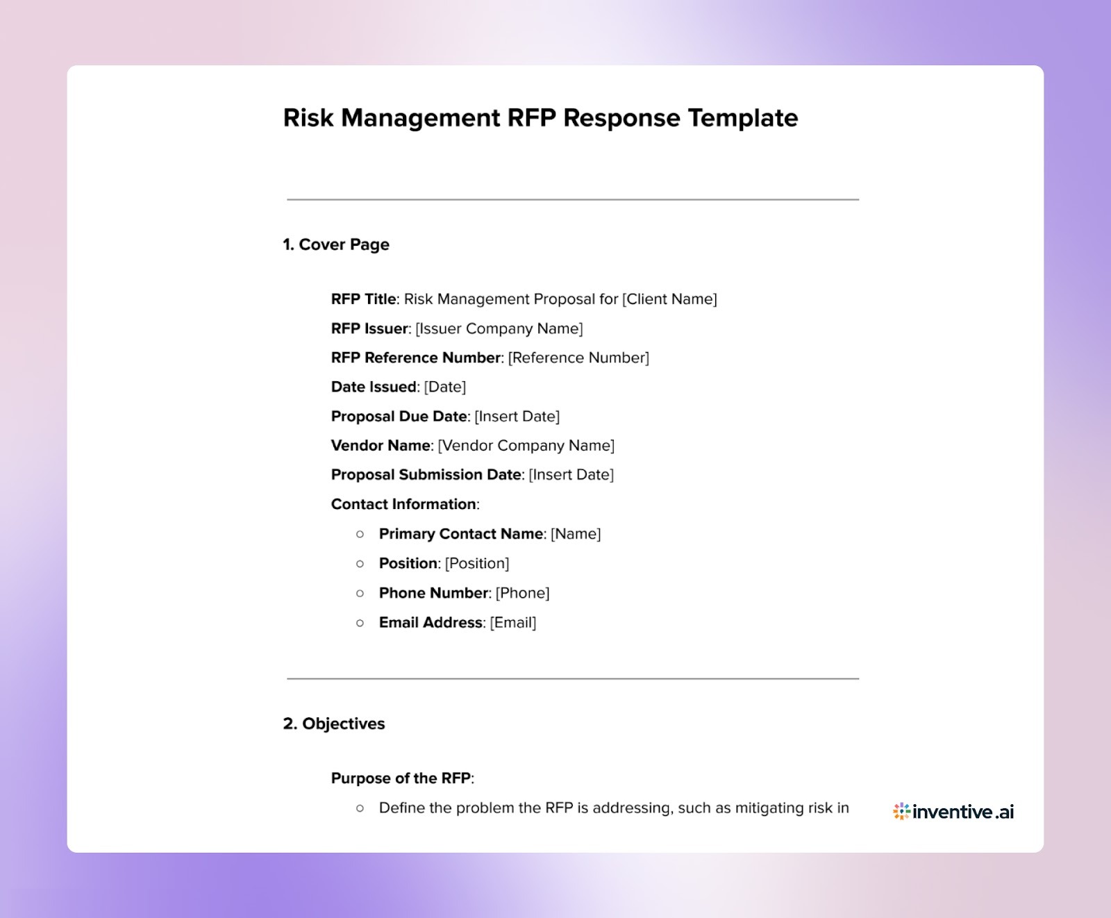 The Most Effective Risk Management RFP Template to Use in 2026