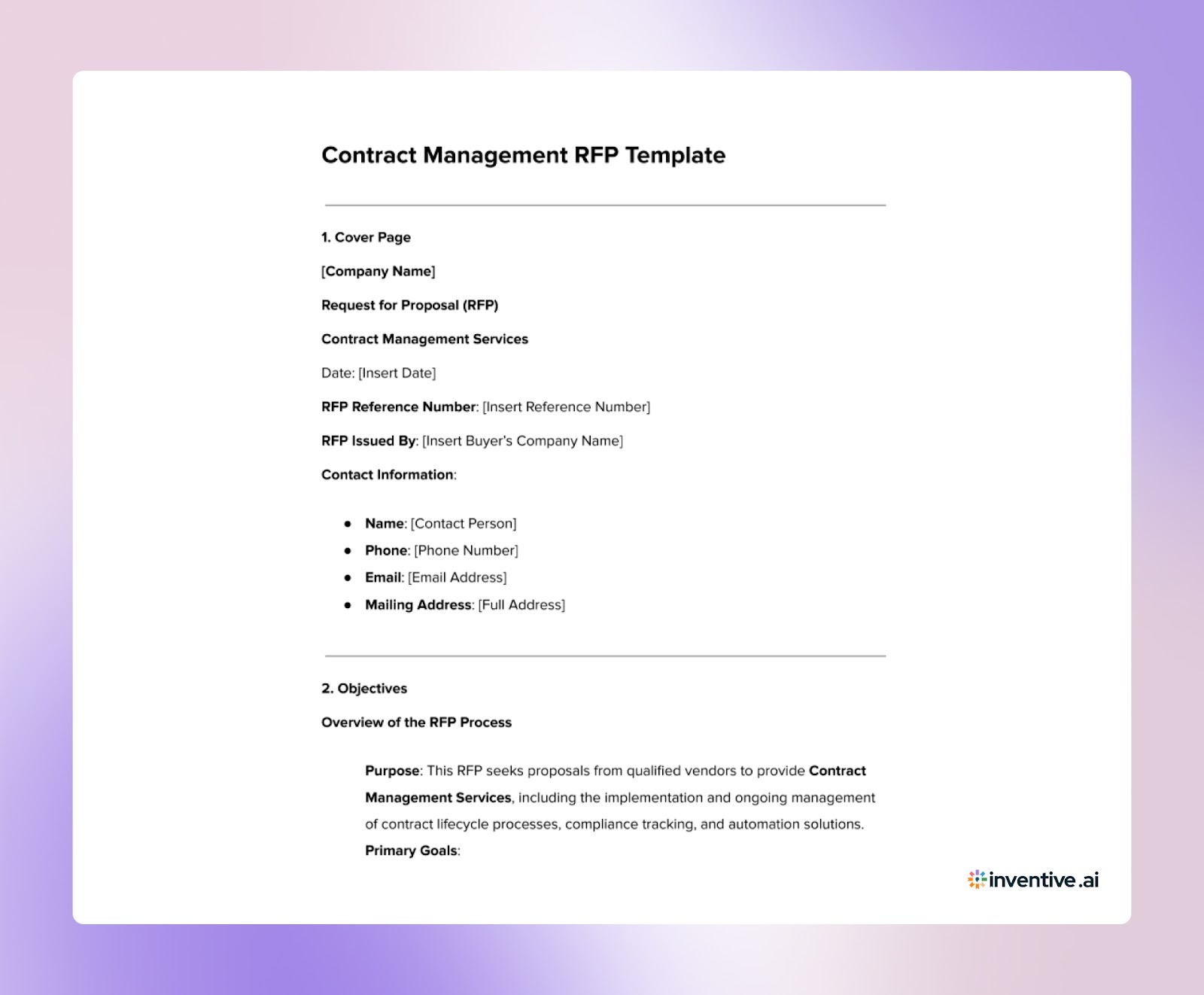 Contract Management RFP Template: Plan Your Proposals in 2026