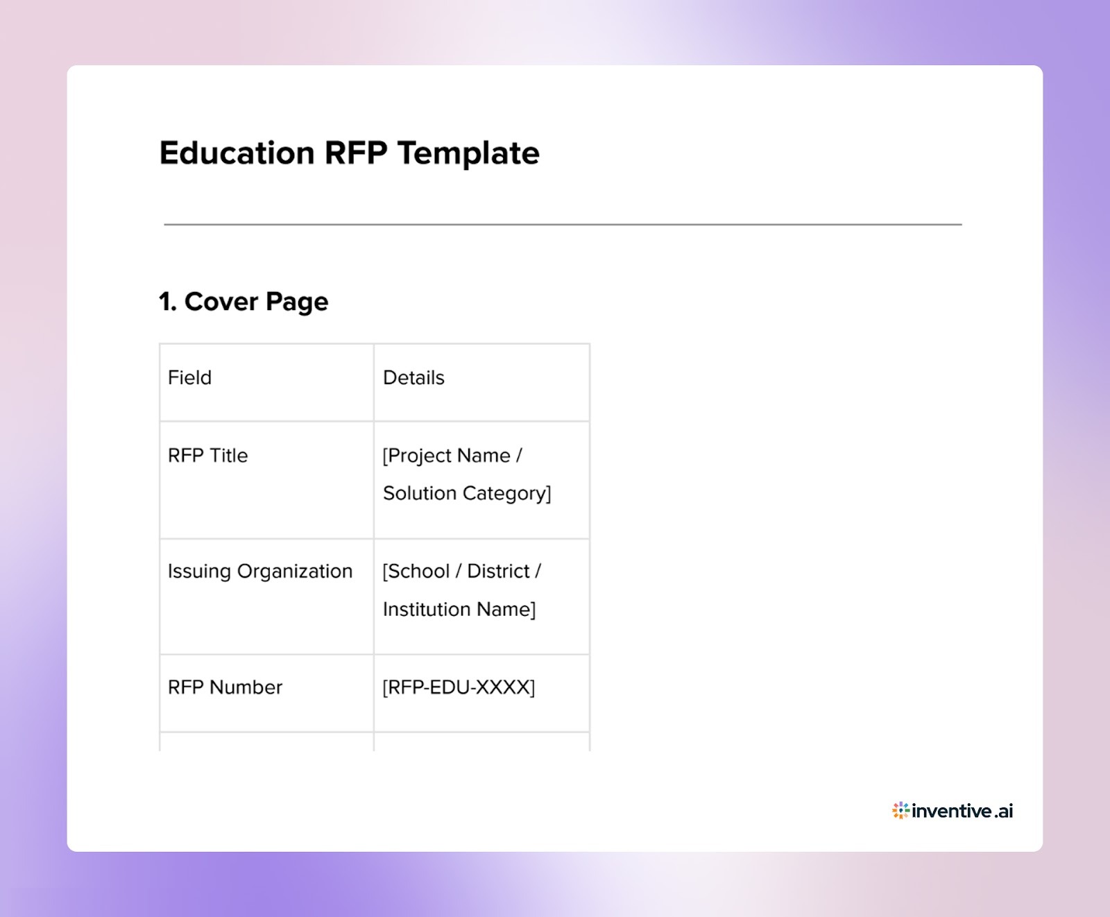 The Ultimate Education RFP Template in 2026