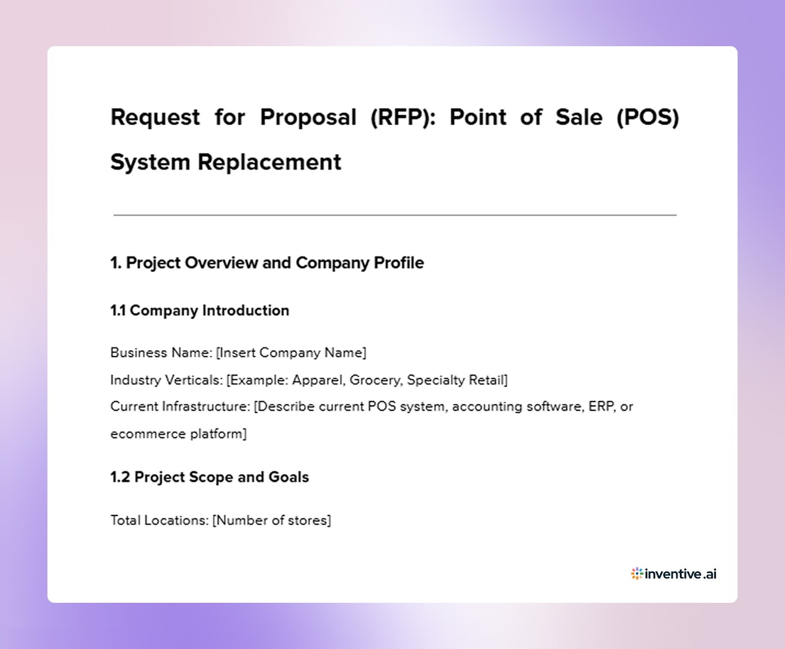POS RFP Template: What Retail Buyers Usually Include