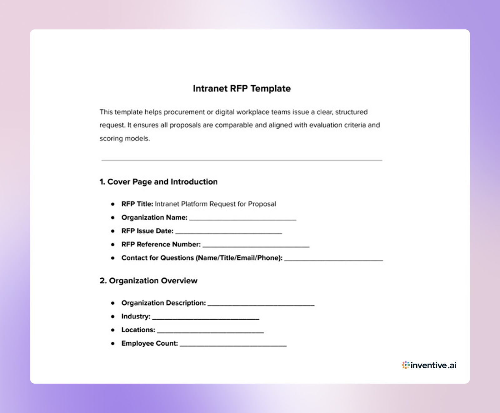 Intranet RFPs Template: What Every Buyer Looks for Before Shortlisting