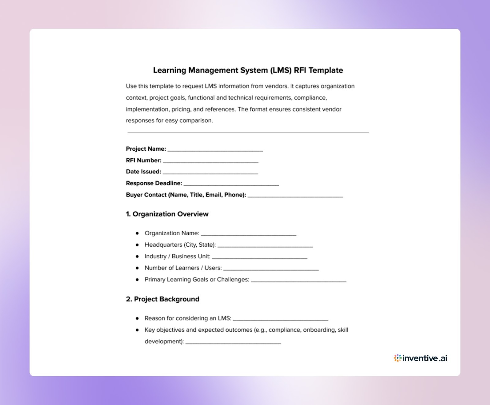 LMS RFI Template: How Buyers Evaluate Learning Platforms