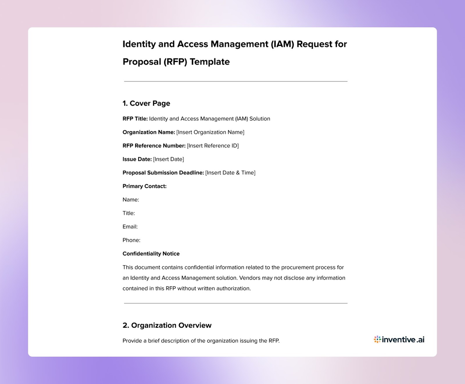 IAM RFP Template: What Buyers Typically Send