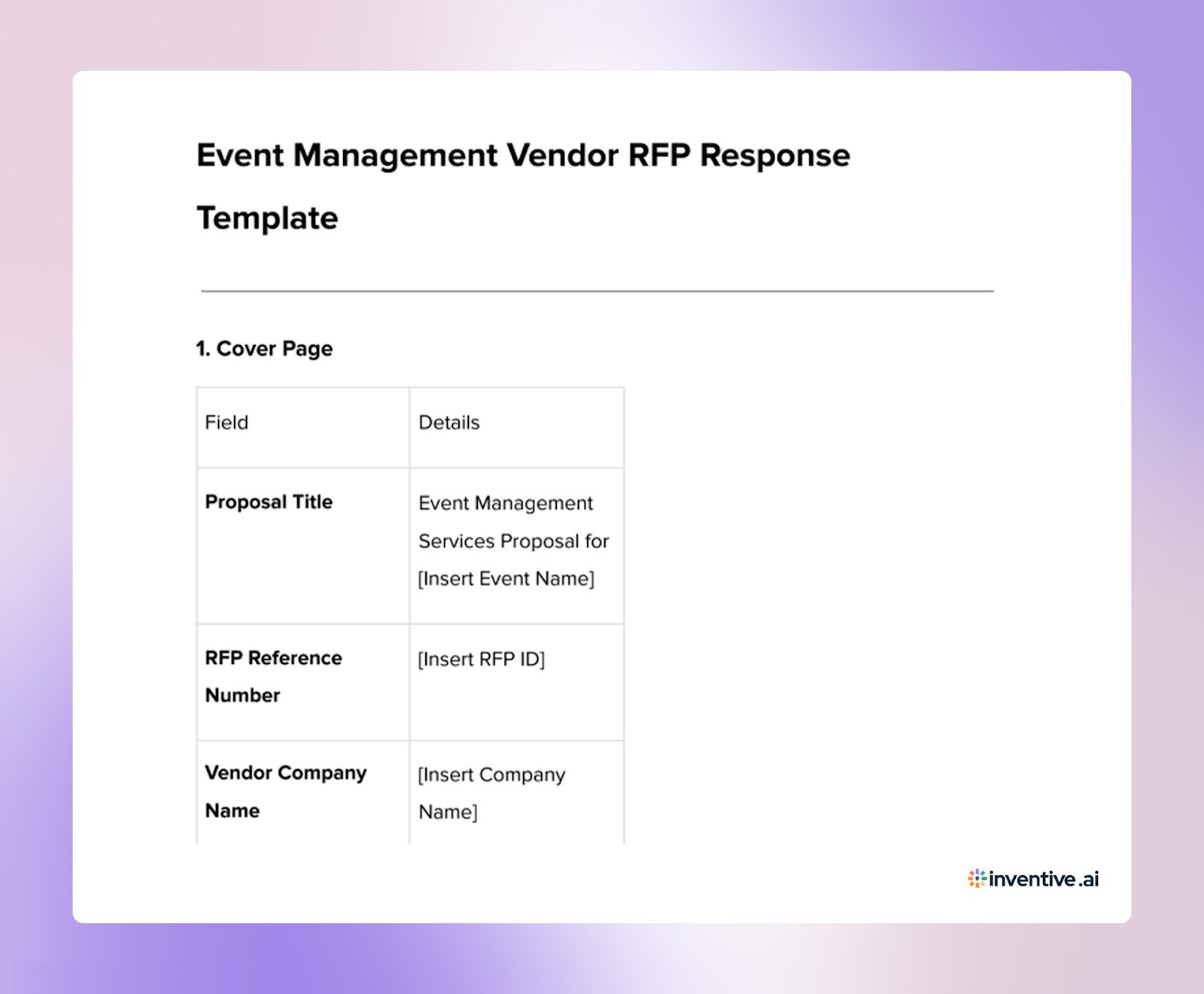 Create Consistent Event Proposals With a Ready-Made Response Template