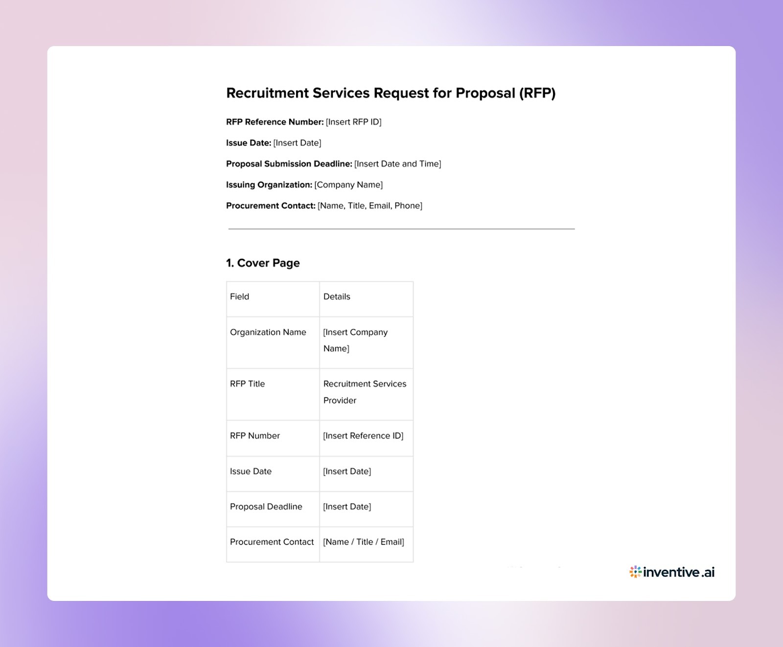 A Practical Recruitment Services RFP Template for 2026