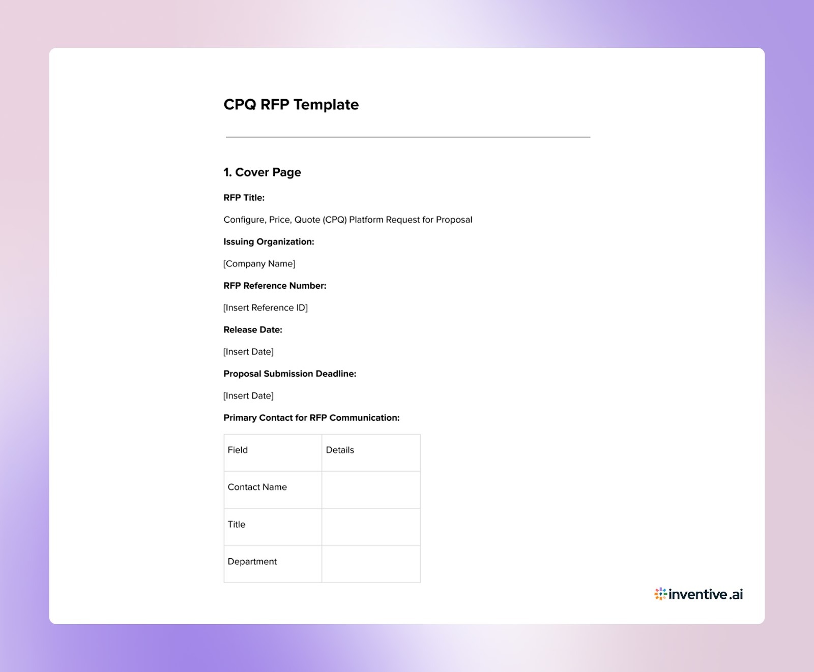 A Practical CPQ RFP Template in 2026